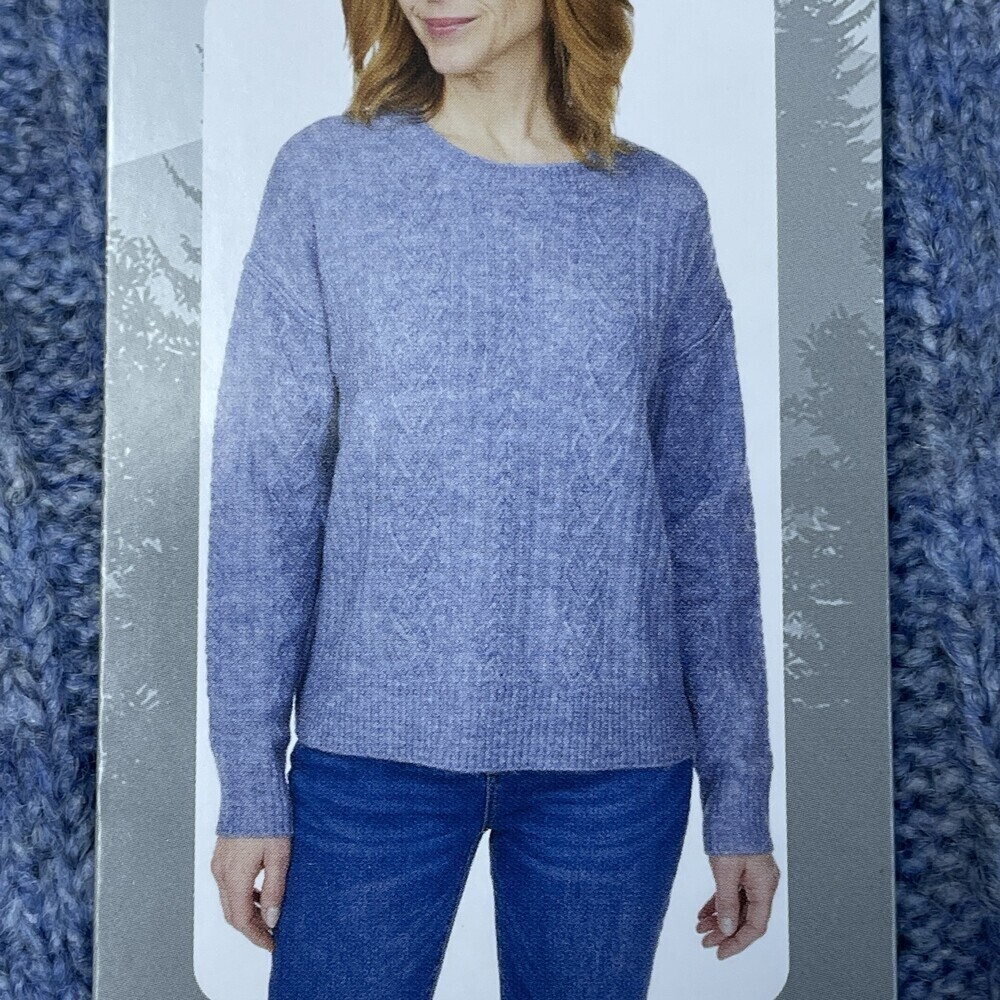 Legendary Outfitters Women's S Cozy Cable Knit Pullover Sweater Blue h0071